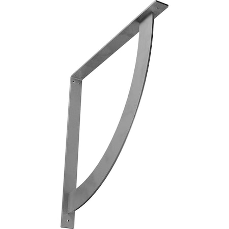 Ekena Millwork Bulwark Steel Bracket, Hammered Gray 2"W x 24"D x 24"H BKTM02X24X24BUHGY